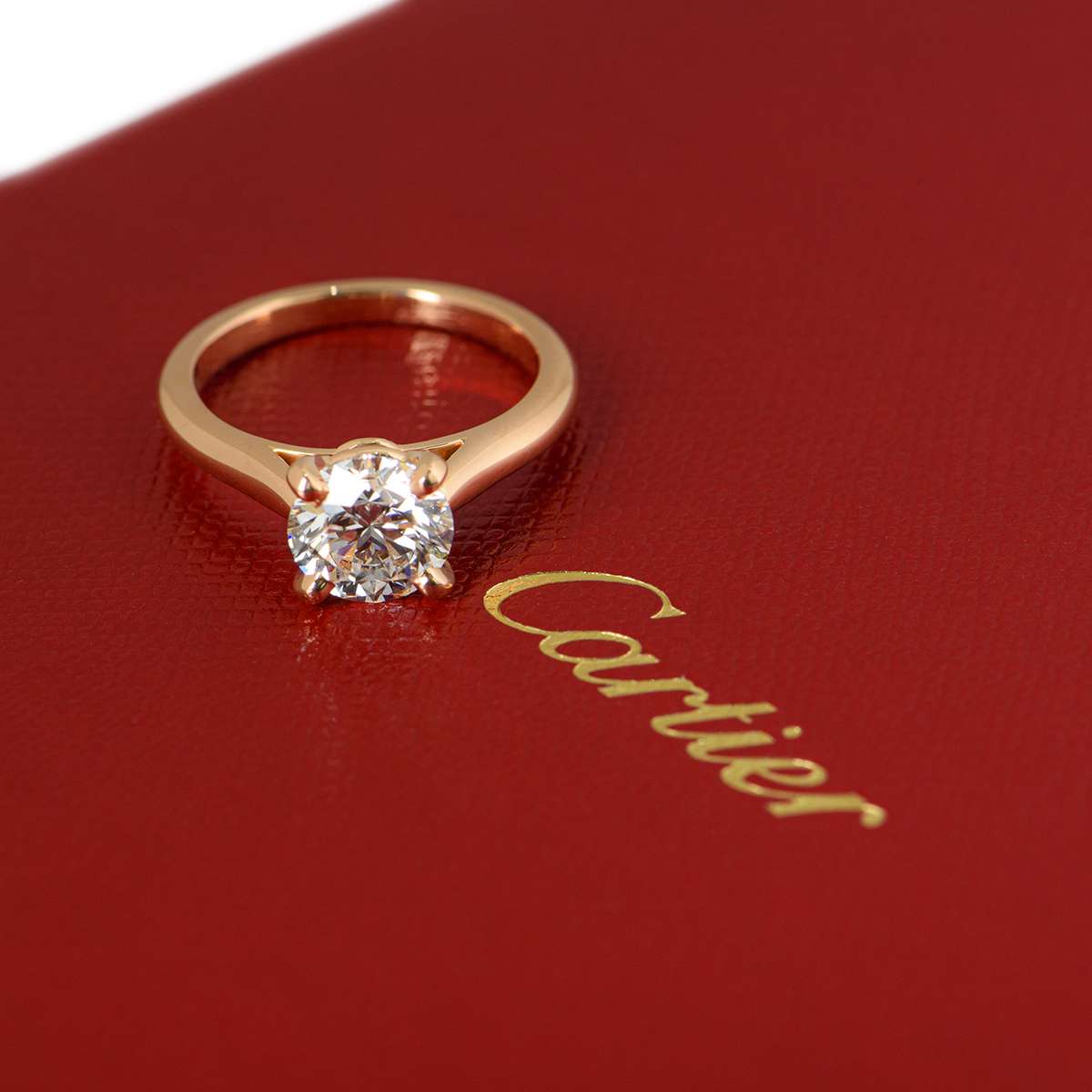 cartier rose gold engagement rings